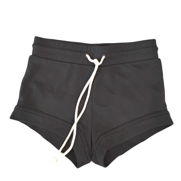 Out From Under Pants - Out From Under Urban Outfitters Black French Terry Drawstring Lounge Shorts S